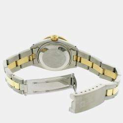 Rolex Customised Pink MOP Diamond 18K Yellow Gold Stainless Steel Datejust  Automatic Women's Wristwatch 26MM