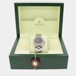 Rolex Customised Black Diamond Stainless Steel Datejust  Automatic Women's Wristwatch 31MM