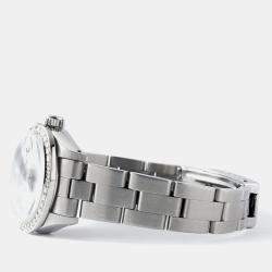 Rolex Customised Lemon Yellow Diamond Stainless Steel Datejust  Automatic Women's Wristwatch 26mm