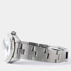Rolex Customised Blue MOP Diamond Stainless Steel Datejust  Automatic Women's Wristwatch 26mm