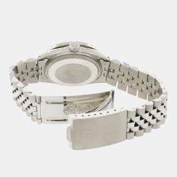 Rolex Customised Silver 2.7CT Diamond Stainless Steel Datejust  Automatic Men's Wristwatch 36MM
