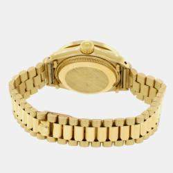 Rolex Customised Green Diamond 18K Yellow Gold   Automatic Women's Wristwatch 26MM