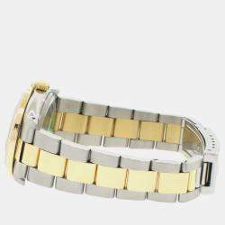 Rolex Customised Red MOP 1.8CT Diamond 18K Yellow Gold Stainless Steel Oyster Perpetual Date  Automatic Men's Wristwatch 34mm