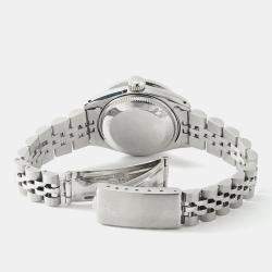 Rolex Customised Grey 1.3CT Diamond Stainless Steel Datejust  Automatic Women's Wristwatch 26mm