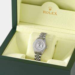 Rolex Customised  MOP Diamond Stainless Steel Datejust  Automatic Women's Wristwatch 26mm