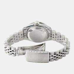 Rolex Customised White Diamond Stainless Steel Datejust  Automatic Women's Wristwatch 26mm