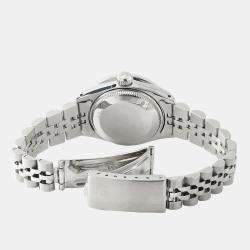 Rolex Customised Tahitian MOP Diamond Stainless Steel Datejust  Automatic Women's Wristwatch 26mm