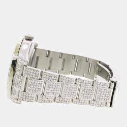 Rolex Customised Red MOP 11CT Diamond Stainless Steel Datejust II 116300 Automatic Men's Wristwatch 41mm