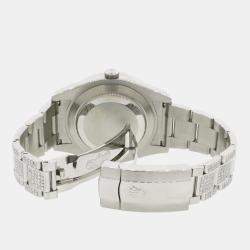 Rolex Customised Red MOP 11CT Diamond Stainless Steel Datejust II 116300 Automatic Men's Wristwatch 41mm