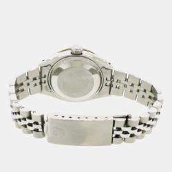 Rolex Customised Ice Pink Diamond Stainless Steel Datejust  Automatic Women's Wristwatch 26mm