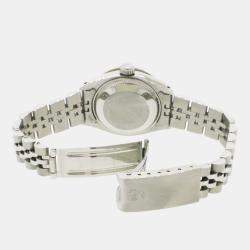 Rolex Customised Ice Pink Diamond Stainless Steel Datejust  Automatic Women's Wristwatch 26mm