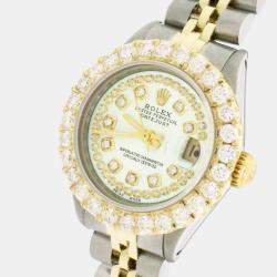Rolex Customised  Diamond 18K Yellow Gold Datejust  Automatic Women's Wristwatch 26mm