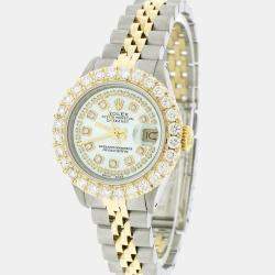 Rolex Customised  Diamond 18K Yellow Gold Datejust  Automatic Women's Wristwatch 26mm