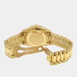 Rolex Customised Black Diamond 18K Yellow Gold Day-Date  Automatic Men's Wristwatch 36mm