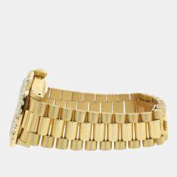 Rolex Customised  2.25CT Diamond 18K Yellow Gold President Datejust  Automatic Women's Wristwatch 31mm