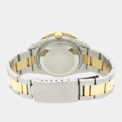 Rolex Customised  2.7CT Diamond 18K Yellow Gold Stainless Steel Date  Automatic Men's Wristwatch 34mm