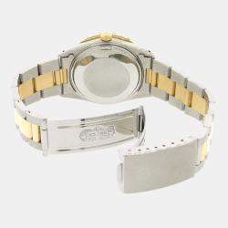 Rolex Customised White MOP 2.7CT Diamond 18K Yellow Gold Stainless Steel Date  Automatic Men's Wristwatch 34mm