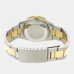 Rolex Customised White MOP 2.7CT Diamond 18K Yellow Gold Stainless Steel Date  Automatic Men's Wristwatch 34mm