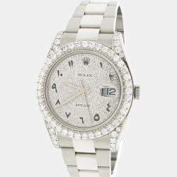 Rolex Customised  5.57CT Diamond Stainless Steel Datejust II 116300 Automatic Men's Wristwatch 41mm