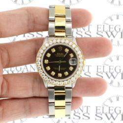 Rolex Customised  2.25CT Diamond 18K Yellow Gold Datejust  Automatic Women's Wristwatch 31mm