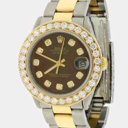 Rolex Customised  2.25CT Diamond 18K Yellow Gold Datejust  Automatic Women's Wristwatch 31mm