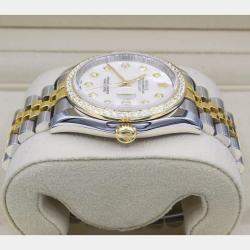 Rolex Customised White MOP 1.15CT Diamond 18K Yellow Gold Datejust  Automatic Men's Wristwatch 36mm