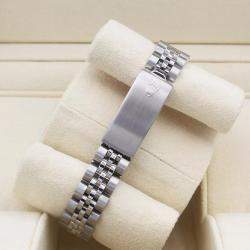 Pre Owned Rolex Customised Sky Blue MOP 2CT Diamond Stainless Steel Datejust Automatic Women's Wristwatch 26mm