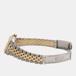 Rolex Champagne Diamond 18K Yellow Gold Datejust 68273 Automatic Women's Wristwatch 31mm