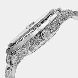 Rolex Customised White Pearl Diamond Stainless Steel Datejust 178274 Automatic Women's Wristwatch 31mm