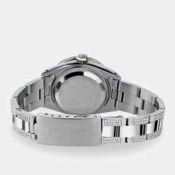 Rolex Customised Champagne Diamond Stainless Steel Datejust 68274 Automatic Women's Wristwatch 31mm