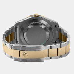 Rolex Customised Black MOP Diamond Stainless Steel Datejust 179173 Automatic Women's Wristwatch 26mm