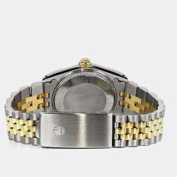 Rolex Customised Tahitian Diamond Stainless Steel Datejust 69173 Automatic Women's Wristwatch 26mm