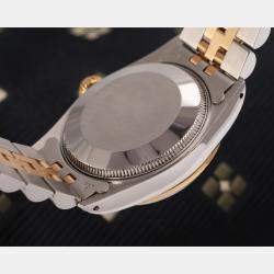 Rolex Customised Cream Diamond Stainless Steel Datejust 68274 Automatic Women's Wristwatch 31mm