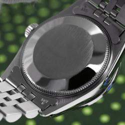 Rolex Customised Silver Diamond Stainless Steel Datejust 68274 Automatic Women's Wristwatch 31mm