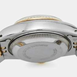 Pre Owned Rolex Champagne 18K Yellow Gold And Stainless Steel Datejust 69173 Women's Wristwatch 26 mm