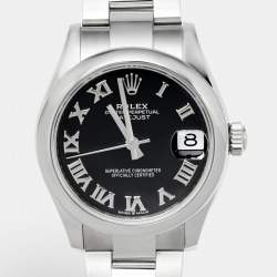 Rolex Black Oystersteel Datejust M278240-0001 Women's Wristwatch 31 mm