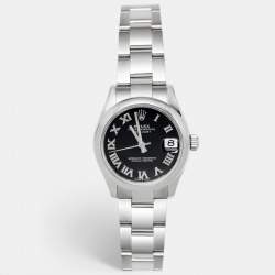 Rolex Black Oystersteel Datejust M278240-0001 Women's Wristwatch 31 mm