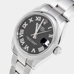 Rolex Black Oystersteel Datejust M278240-0001 Women's Wristwatch 31 mm