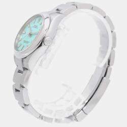 Rolex Turquoise Blue Stainless Steel Oyster Perpetual 277200 Automatic Women's Wristwatch 31 mm