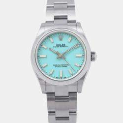 Rolex Turquoise Blue Stainless Steel Oyster Perpetual 277200 Automatic Women's Wristwatch 31 mm