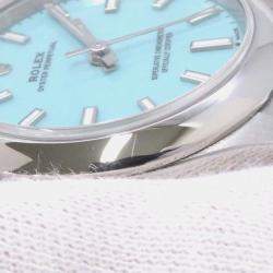 Rolex Turquoise Blue Stainless Steel Oyster Perpetual 277200 Automatic Women's Wristwatch 31 mm