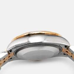 Rolex Olive Green 18K Yellow Gold Stainless Steel Diamond Datejust 178383 Women's Wristwatch 31 mm