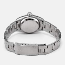 مملوكة مسبقًا Rolex Blue Stainless Steel Oyster Perpetual 67180 Women's Wristwatch 24 mm