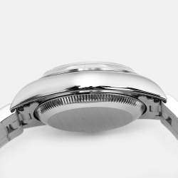 مملوكة مسبقًا Rolex Blue Stainless Steel Oyster Perpetual 67180 Women's Wristwatch 24 mm