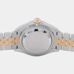 Rolex Green Diamond 18k Rose Gold Stainless Steel Datejust 279171 Automatic Women's Wristwatch 28 mm