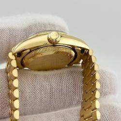 Rolex Champagne 18k Yellow Gold President Datejust 69178 Automatic Women's Wristwatch 26 mm