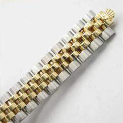 Rolex Silver Diamond Two-Tone 18K Yellow Gold Stainless Steel 28 mm Women's Datejust Automatic Fluted Bezel Jubilee Bracelet Wristwatch