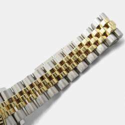 Rolex Silver Diamond Two-Tone 18K Yellow Gold Stainless Steel 28 mm Women's Datejust Automatic Fluted Bezel Jubilee Bracelet Wristwatch