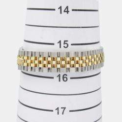 Rolex Silver Diamond Two-Tone 18K Yellow Gold Stainless Steel 28 mm Women's Datejust Automatic Fluted Bezel Jubilee Bracelet Wristwatch