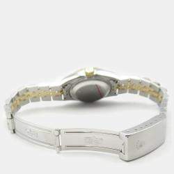 Rolex Champagne Diamond 18k Yellow Gold Stainless Steel Datejust 69173 Automatic Women's Wristwatch 26 mm